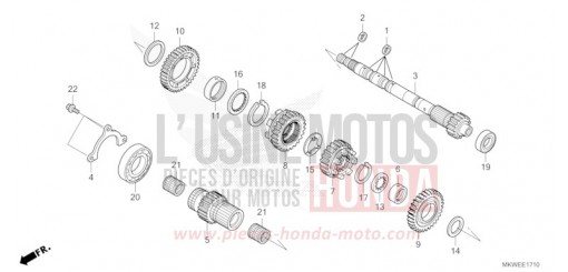 GETRIEBE (HAUPTWELLE) (NC750XD) NC750XDS de 2025